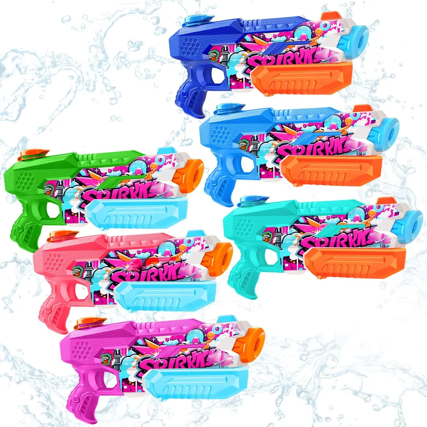 6 Pack 600CC Water Guns for Adults & Kids, High Capacity Summer Soaker, Long Shooting Range for Pool Beach
6 Pack 600CC Water Guns for Adults & Kids, High Capacity Summer Soaker, Long Shooting Range for Pool Beach
