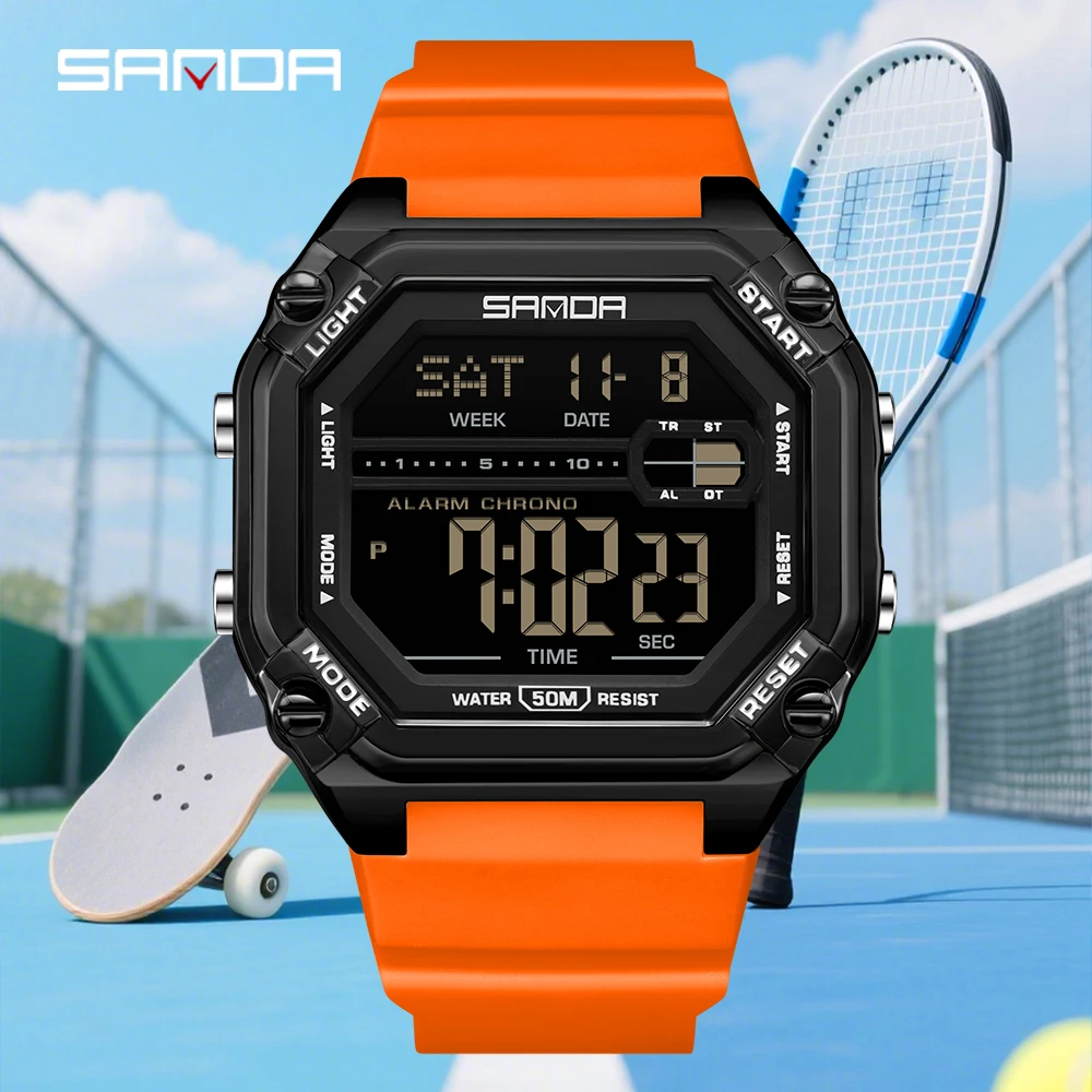 SANDA 6327 Business Men's Electronic Watch Large Dial Alarm Clock Countdown Night Light Calendar Sports Student Digital Watch
SANDA 6327 Business Men's Electronic Watch Large Dial Alarm Clock Countdown Night Light Calendar Sports Student Digital Watch