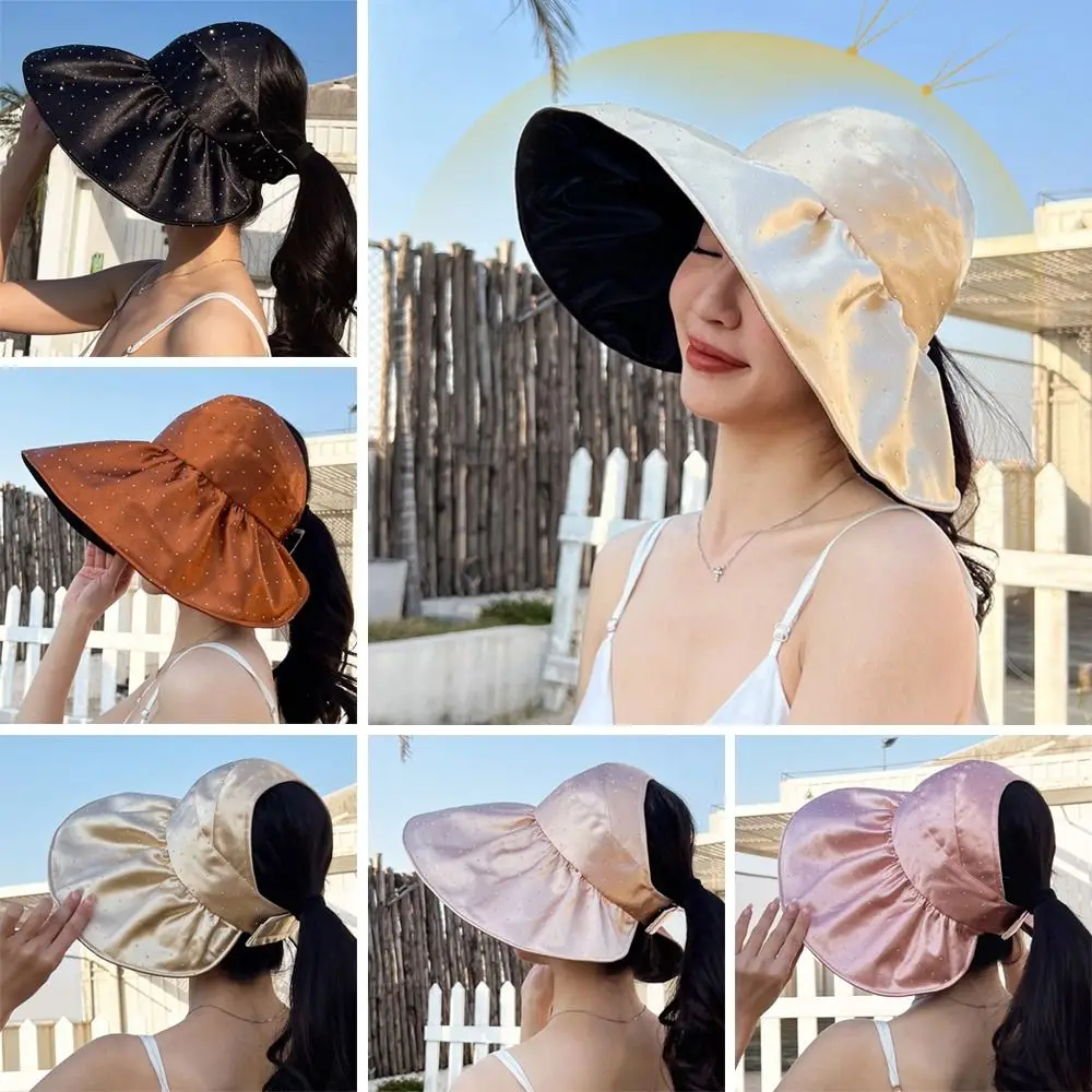 Trendy UV Protection Women Bucket Hat Wide Brim Foldable Sunshade Hat Breathable Empty Top Beach Cap Summer Outdoor
Trendy UV Protection Women Bucket Hat Wide Brim Foldable Sunshade Hat Breathable Empty Top Beach Cap Summer Outdoor