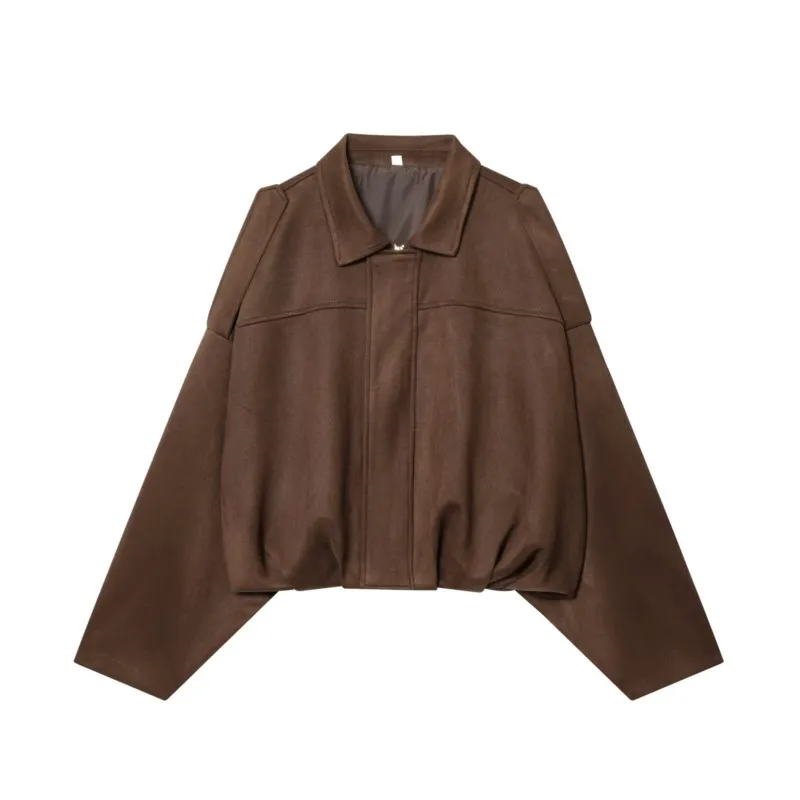 Chic Women's Autumn Jacket with Bat Sleeves Loose Fit Long Elegant Coat for Streetwear Youth Lady Coats Fashion Female Tops
Chic Women's Autumn Jacket with Bat Sleeves Loose Fit Long Elegant Coat for Streetwear Youth Lady Coats Fashion Female Tops