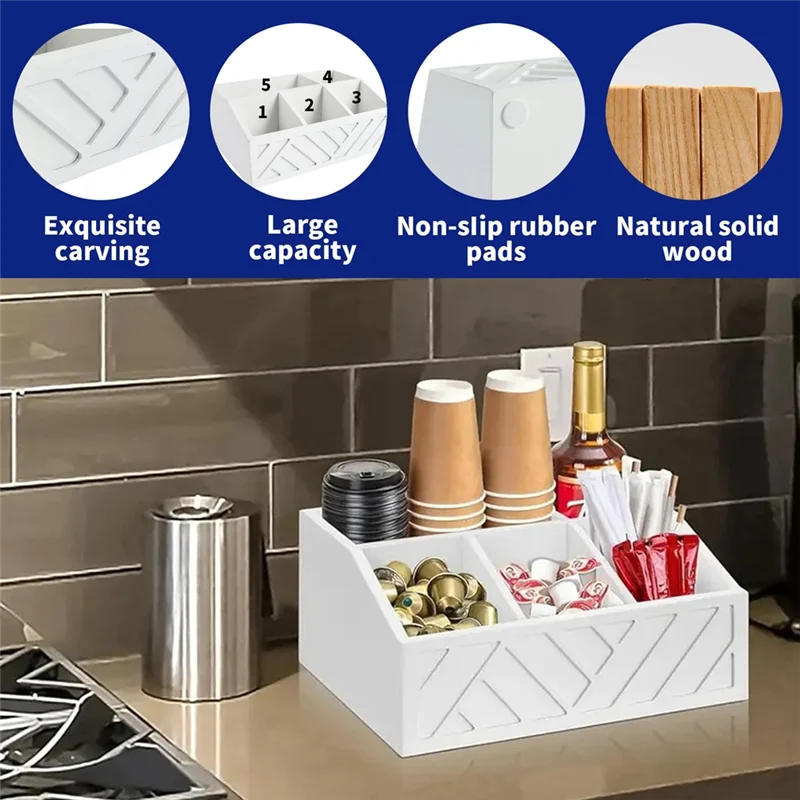 【HAPPYH】Coffee Bar Organizer Wooden Tea Condiment Storage Divided Box Accessories For Restaurant Dormitory
【HAPPYH】Coffee Bar Organizer Wooden Tea Condiment Storage Divided Box Accessories For Restaurant Dormitory