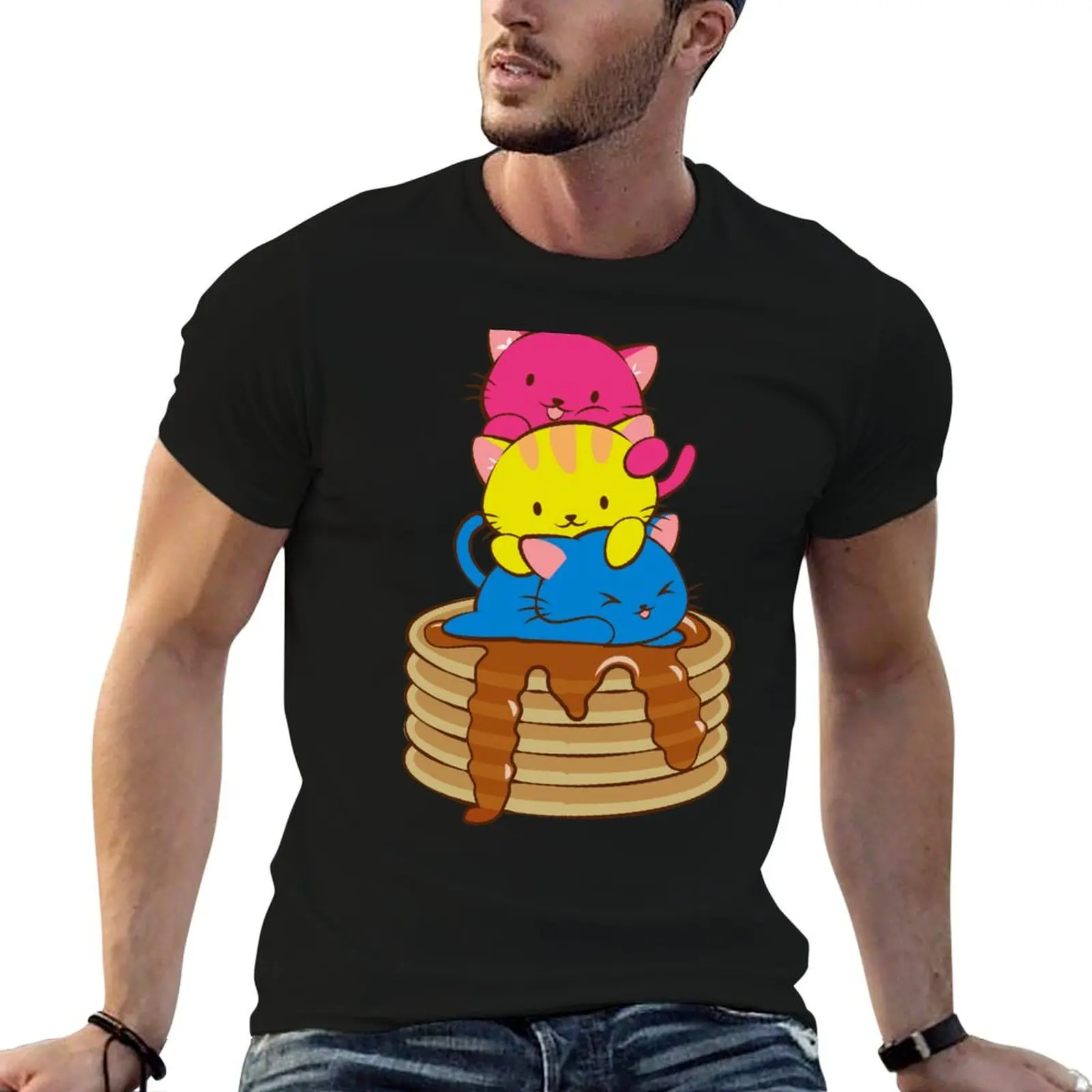 Pansexual Pride Flag Kawaii Cats on Pancakes T-Shirt t shirts for man cotton soft t shirt men 100% cotton luxury brand T-Shirt
Pansexual Pride Flag Kawaii Cats on Pancakes T-Shirt t shirts for man cotton soft t shirt men 100% cotton luxury brand T-Shirt