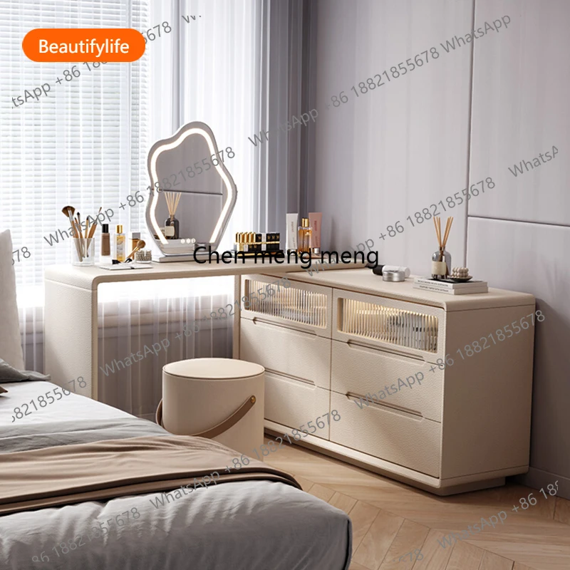 Современный туалетный столик класса люкс с зеркалом, выдвижными ящиками и минималистичным дизайном для спальни (комод для макияжа)
Современный туалетный столик класса люкс с зеркалом, выдвижными ящиками и минималистичным дизайном для спальни (комод для макияжа)