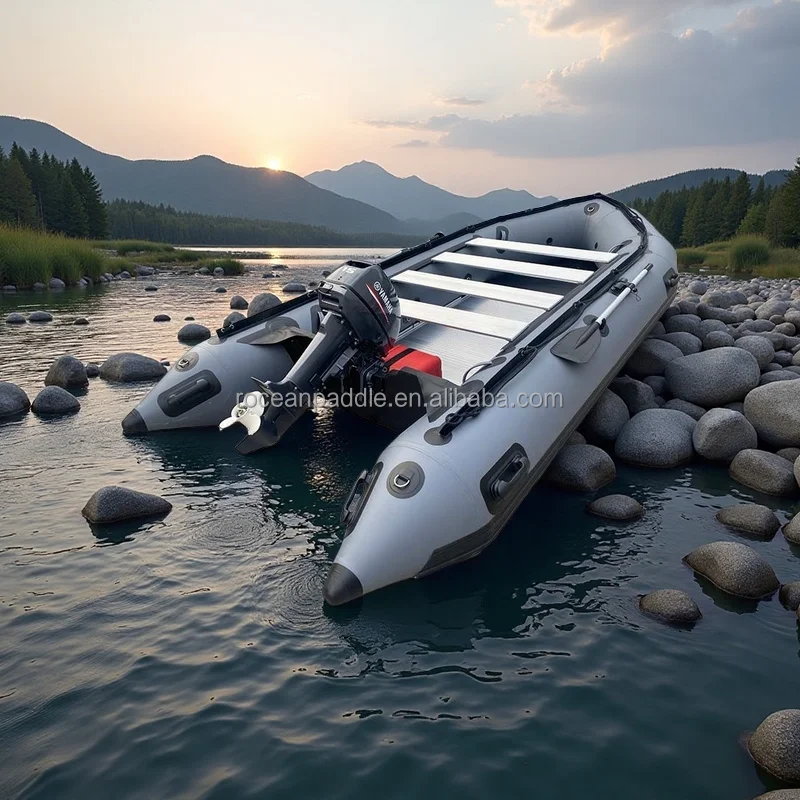 Russia Hot Sale 600cm 20ft Rescue Inflatable Boats Hypalon/PVC Foldable Boats