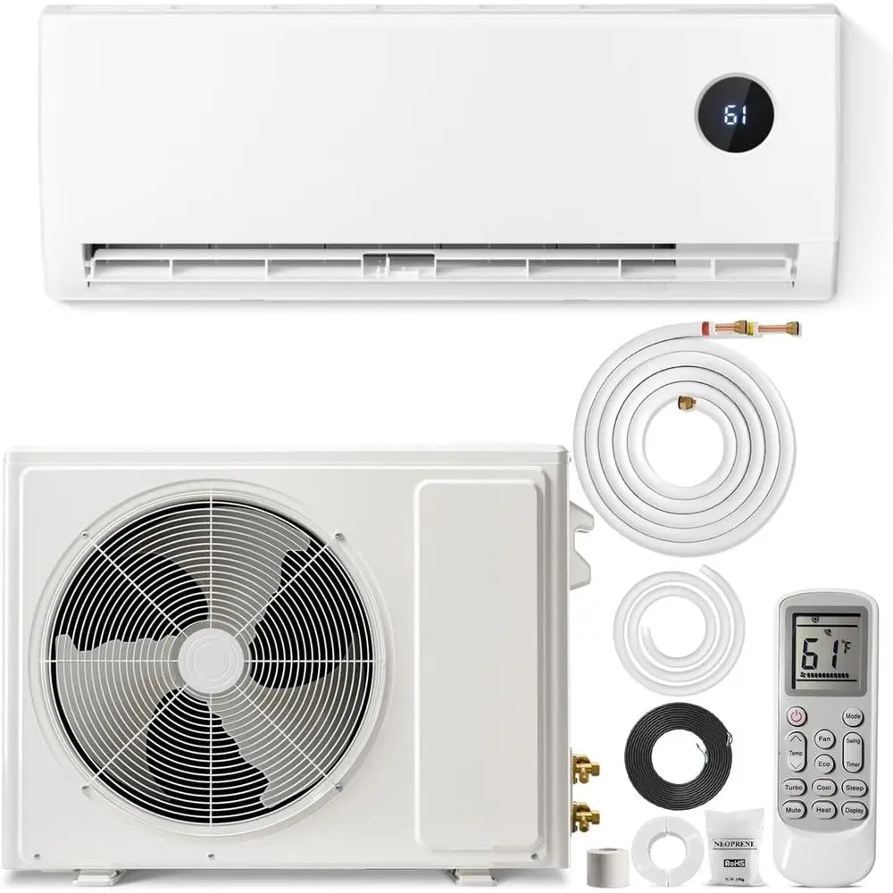 Mini Split AC Heating System, 12000 DuctlInverter Air Conditioner with Heat Pump, 19 SEER2 Energy Eicient 115V Quiet Ac Unit Up
Mini Split AC Heating System, 12000 DuctlInverter Air Conditioner with Heat Pump, 19 SEER2 Energy Eicient 115V Quiet Ac Unit Up