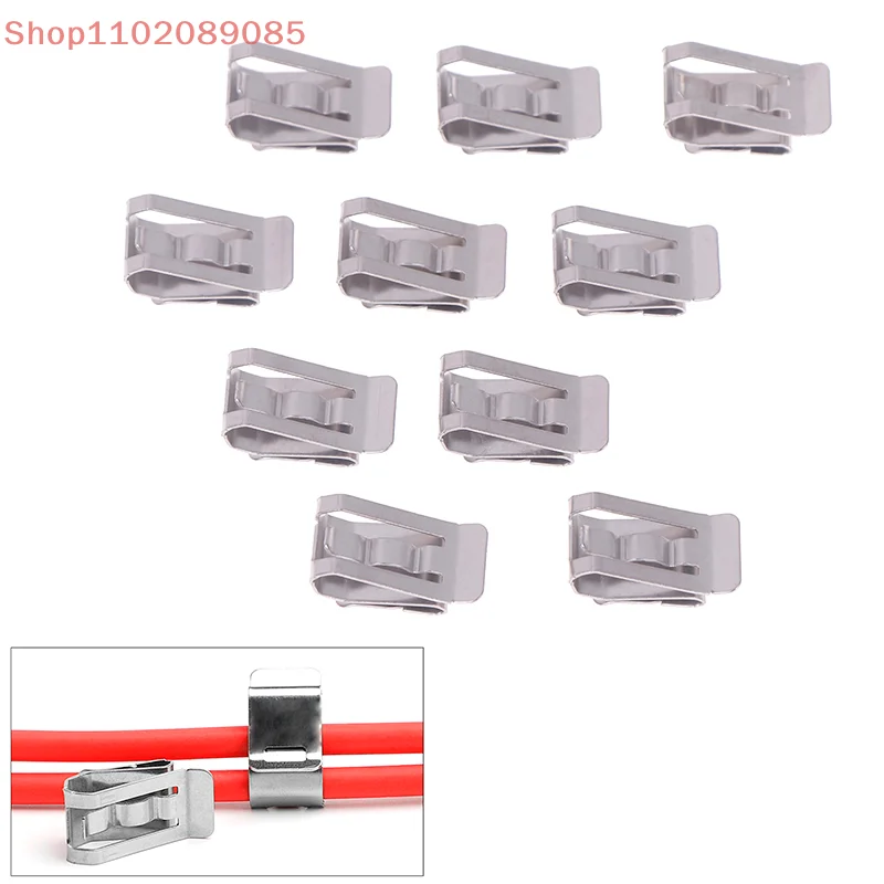 10-Unit Stainless Steel Solar Power Cable Clip Pack for 2 PV Wires
10-Unit Stainless Steel Solar Power Cable Clip Pack for 2 PV Wires