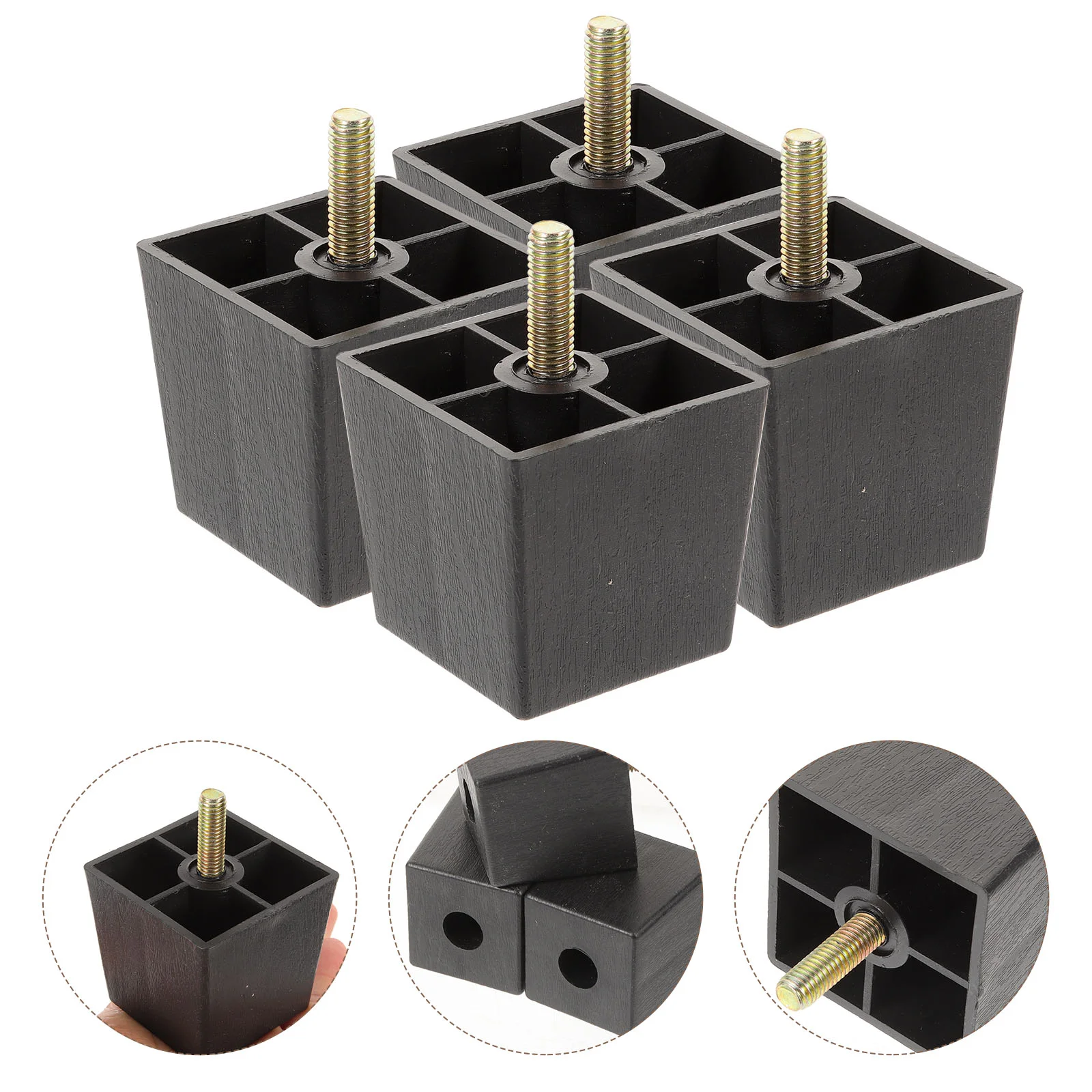 4 Pcs Rubber Plastic Sofa Legs Couch Furniture Square DIY Replacement Feet for Metal Extra Tall Table
4 Pcs Rubber Plastic Sofa Legs Couch Furniture Square DIY Replacement Feet for Metal Extra Tall Table