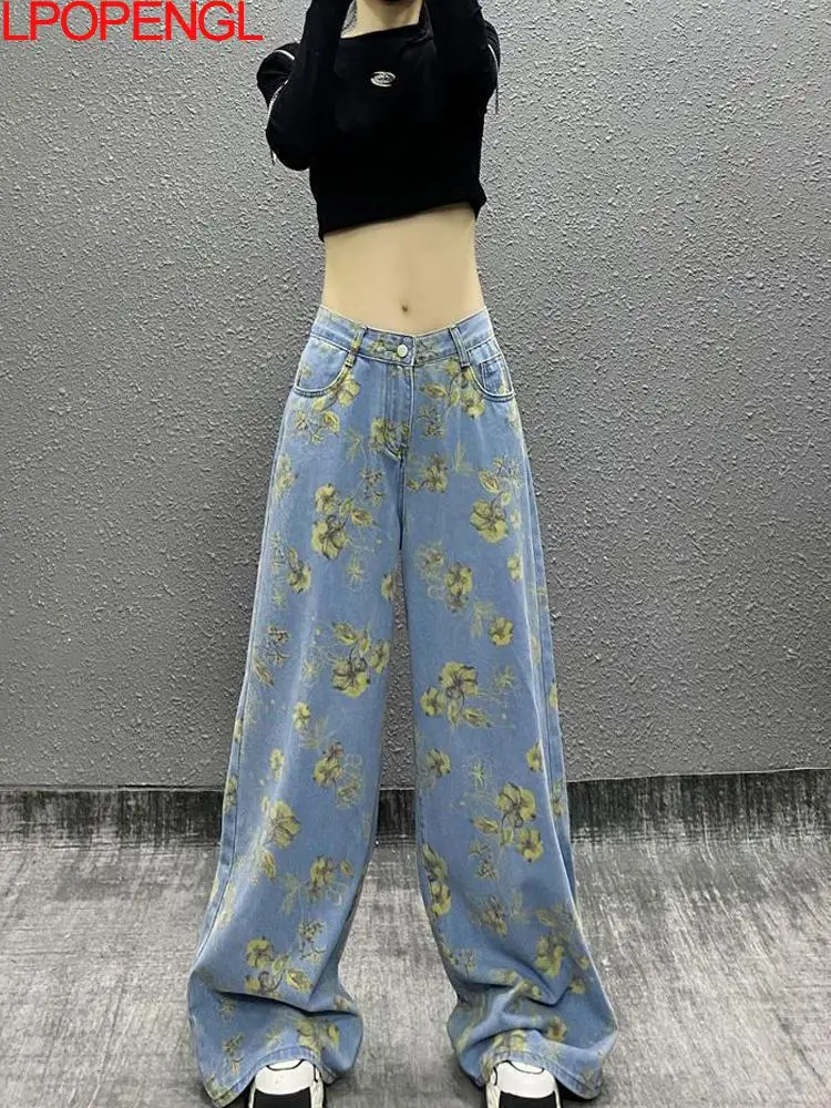 Fashion Spring And Summer Printed Casual Jeans 2025 New Women's Spring New High-waisted Loose Versatile Straight Wide-leg Pants
Fashion Spring And Summer Printed Casual Jeans 2025 New Women's Spring New High-waisted Loose Versatile Straight Wide-leg Pants