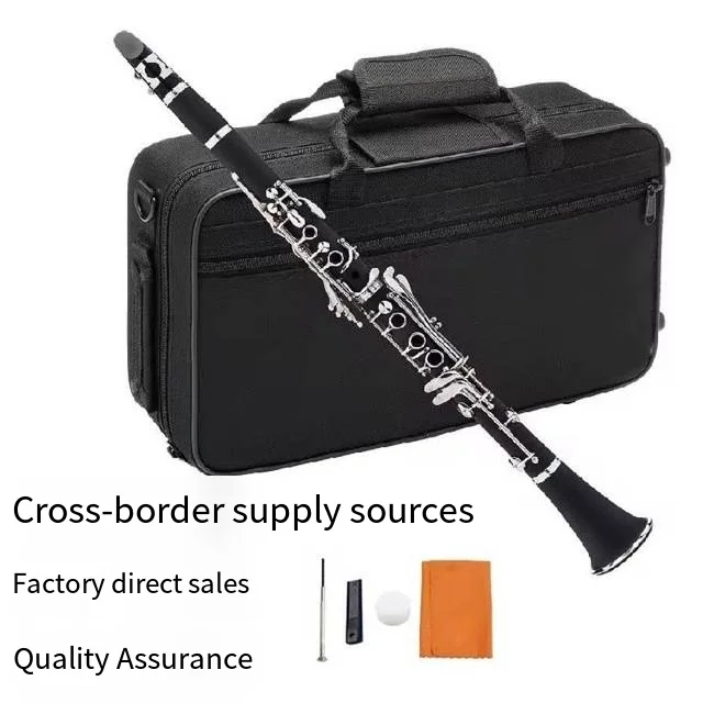 17 Key Bb Flat Clarinet ABS Plastic Black Wind Instrument Professional Beginner Adult Student Exam Performance Clarinet Set
17 Key Bb Flat Clarinet ABS Plastic Black Wind Instrument Professional Beginner Adult Student Exam Performance Clarinet Set