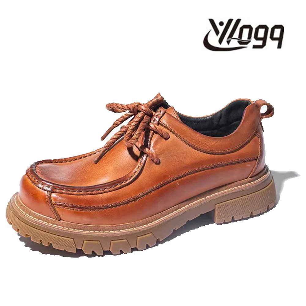 Fashion Genuine Leather Men's loafers Elegent British Style Retro Lace Up Casual Moccasin Shoes Classical Brown Oxfords Platform
Fashion Genuine Leather Men's loafers Elegent British Style Retro Lace Up Casual Moccasin Shoes Classical Brown Oxfords Platform