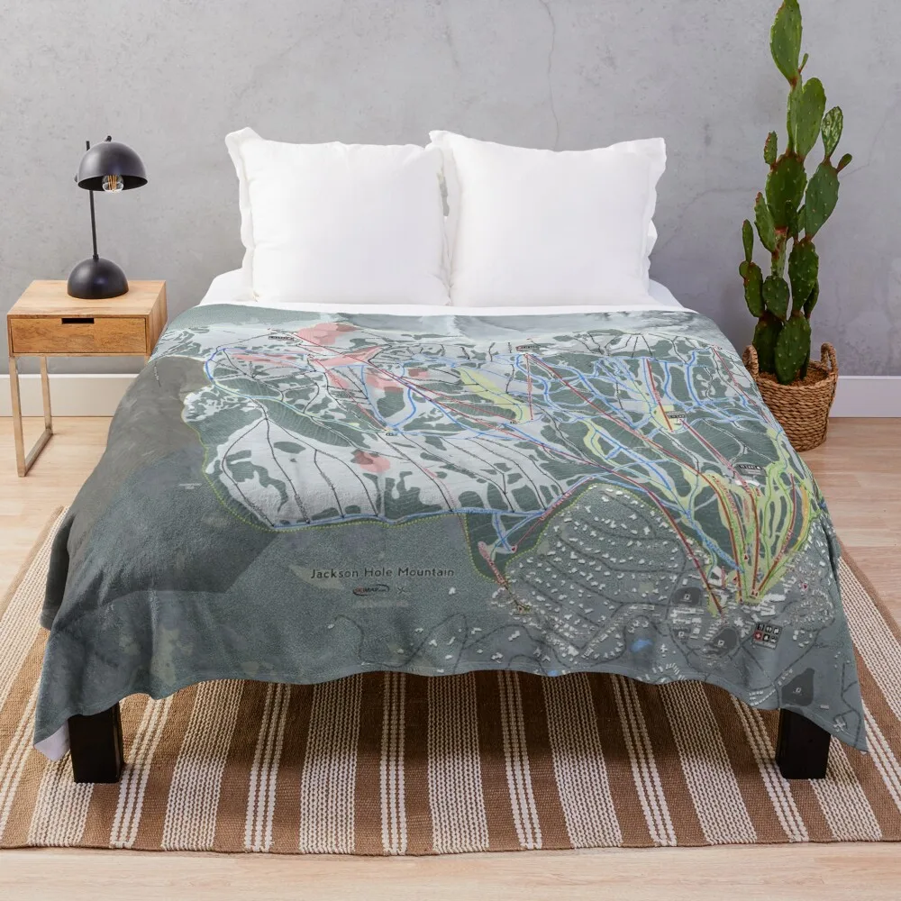 Jackson Hole Mountain Resort Trail Map Throw Blanket warm for winter Travel Picnic Blankets
Jackson Hole Mountain Resort Trail Map Throw Blanket warm for winter Travel Picnic Blankets