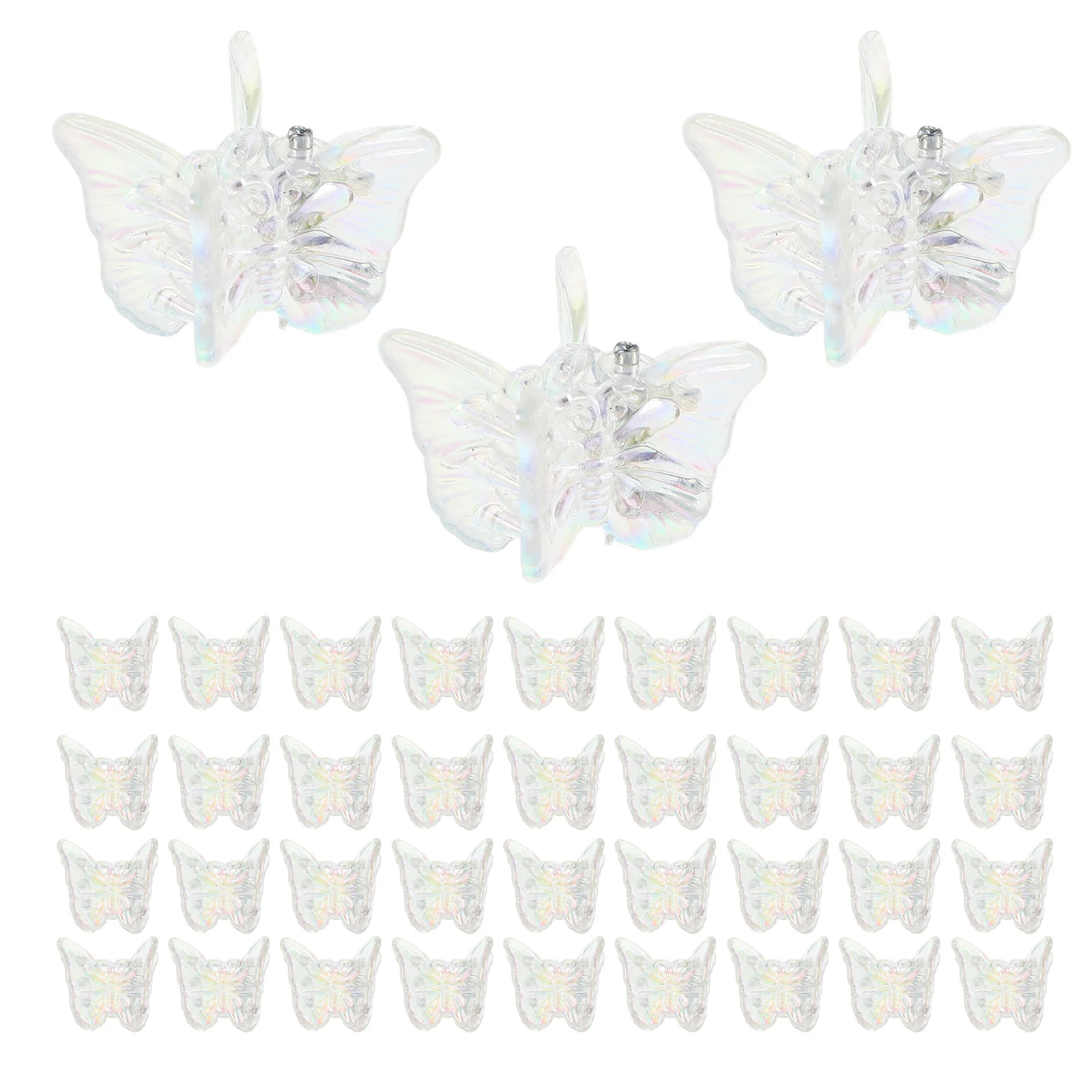 100Pcs Iridescent Butterfly Claw Clips Transparent Elegant Hair Accessories for Women Girls Mermaid Color Grip Small Clamps
100Pcs Iridescent Butterfly Claw Clips Transparent Elegant Hair Accessories for Women Girls Mermaid Color Grip Small Clamps