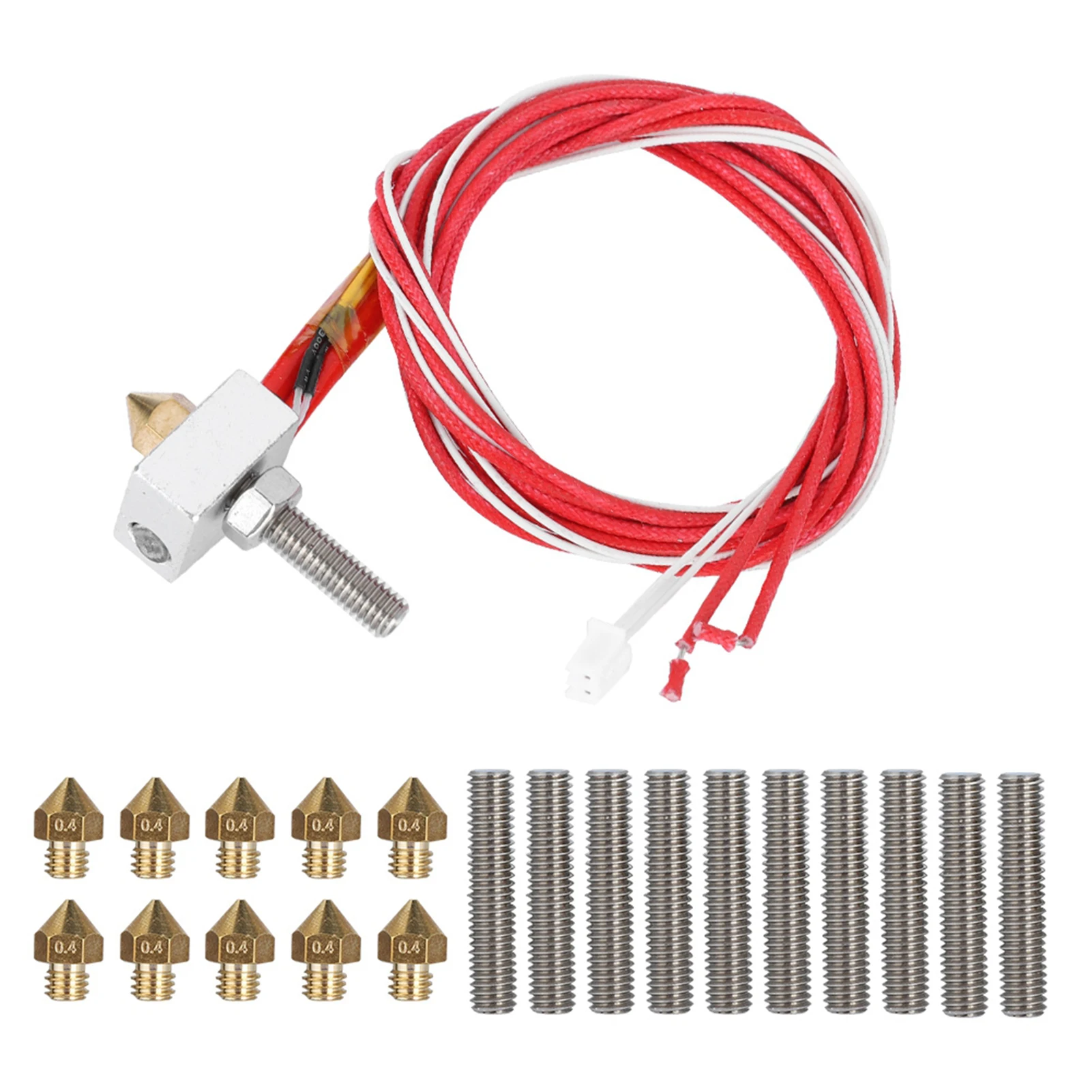 3D Printer Accessories 3D Printer Extruder with Aluminum Heating Block Line Pipe (30mm) and 0.4mm nozzle
3D Printer Accessories 3D Printer Extruder with Aluminum Heating Block Line Pipe (30mm) and 0.4mm nozzle