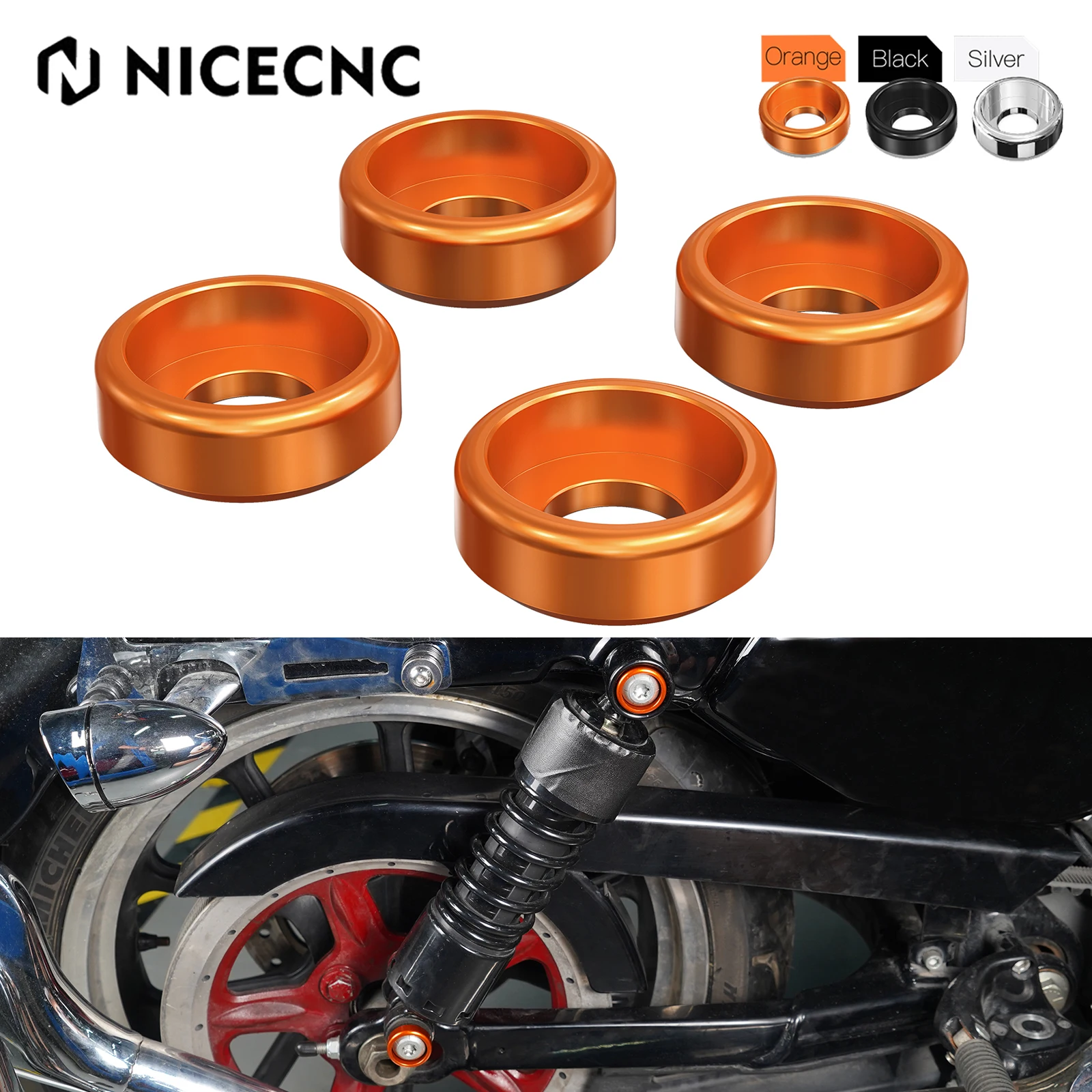 Shock Absorber Bracket Decorative Rings For Harley Sportster XL 883 1200 Iron 883 XL883N Iron 1200 XL1200NS Super Low XL883L
Shock Absorber Bracket Decorative Rings For Harley Sportster XL 883 1200 Iron 883 XL883N Iron 1200 XL1200NS Super Low XL883L