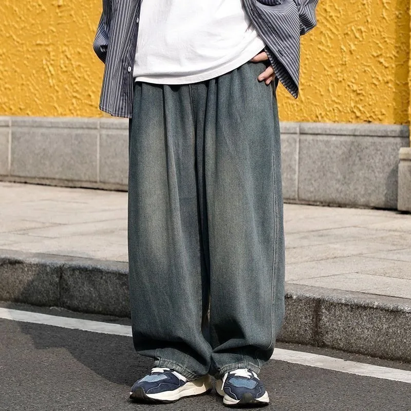 Washed Vintage Men's Jeans Loose Straight Leg Casual Black Denim Pants Autumn Winter Large Size 115kg Streetwear Trousers
Washed Vintage Men's Jeans Loose Straight Leg Casual Black Denim Pants Autumn Winter Large Size 115kg Streetwear Trousers