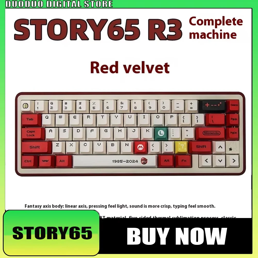 Story65 R3 Aluminium Alloy Mechanical Keyboard Tri Mode Wireless Gaming Keyboard Kits Gasket Hot Swap Pc Gamer Accessories Gifts
Story65 R3 Aluminium Alloy Mechanical Keyboard Tri Mode Wireless Gaming Keyboard Kits Gasket Hot Swap Pc Gamer Accessories Gifts