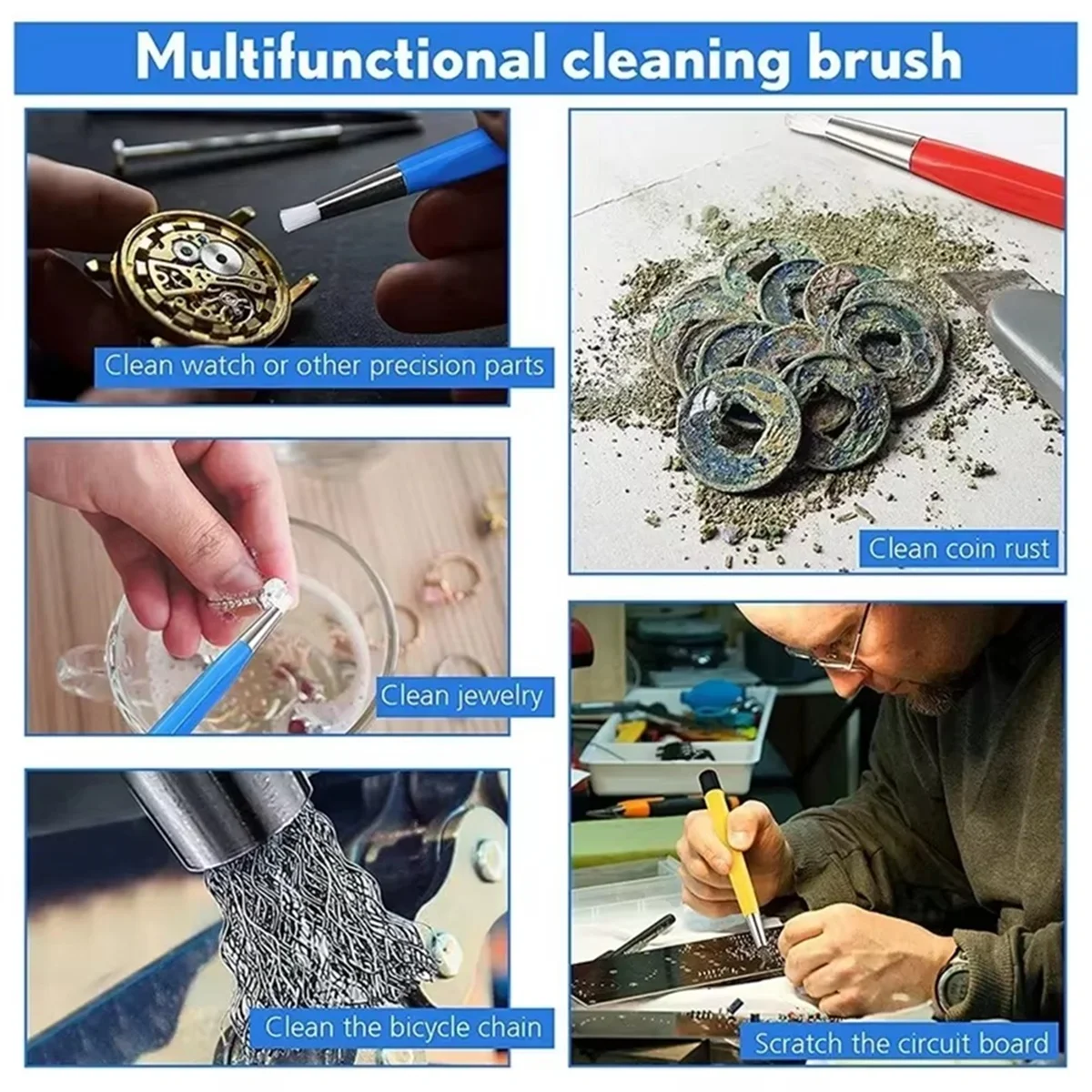 ABNJ 3Pcs/Set Rust Removal Brush Pen Glass Fiber / Brass /Steel /Nylon Brush Pen Shape Watch Parts Polishing Cleaning Tool
ABNJ 3Pcs/Set Rust Removal Brush Pen Glass Fiber / Brass /Steel /Nylon Brush Pen Shape Watch Parts Polishing Cleaning Tool