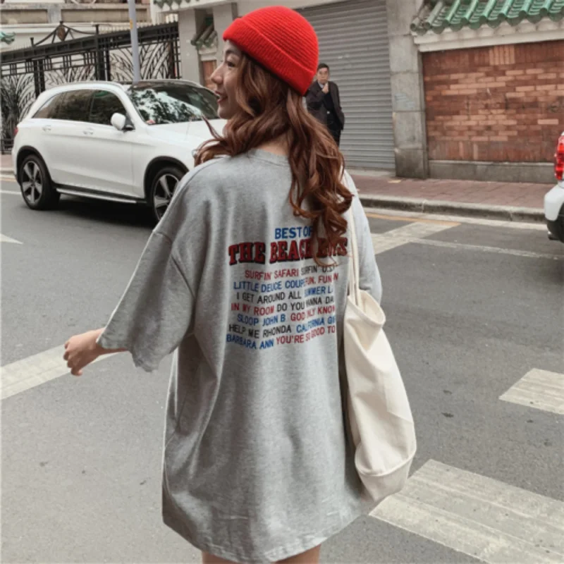 Casual Loose Fashion Basic Letter Printed All Match Oversize College Wind Street Hot Sale Women Female Short Sleeve Top T-shirts
Casual Loose Fashion Basic Letter Printed All Match Oversize College Wind Street Hot Sale Women Female Short Sleeve Top T-shirts