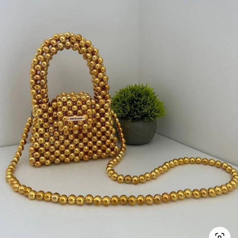 Exquisite Compact Chain Crossbody Bags For Woman New Fashionable Gold Mini Wallet Lipstick Women's Party Handbag Beaded Bag
Exquisite Compact Chain Crossbody Bags For Woman New Fashionable Gold Mini Wallet Lipstick Women's Party Handbag Beaded Bag