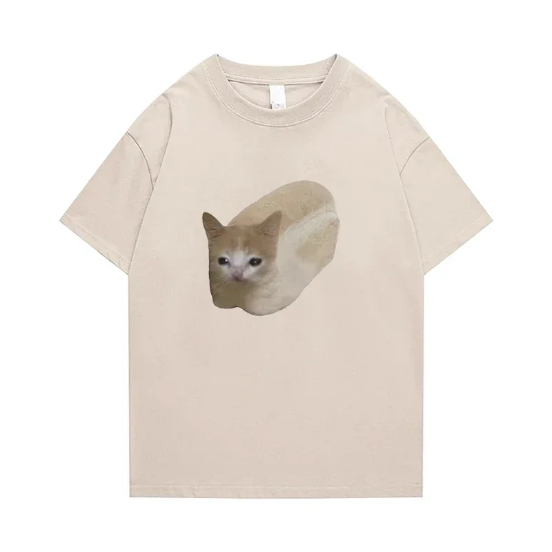 Fun bread cat, funny and comical printed T-shirt, men's summer clothing, 100% pure cotton casual and fashionable short-sleeved
Fun bread cat, funny and comical printed T-shirt, men's summer clothing, 100% pure cotton casual and fashionable short-sleeved