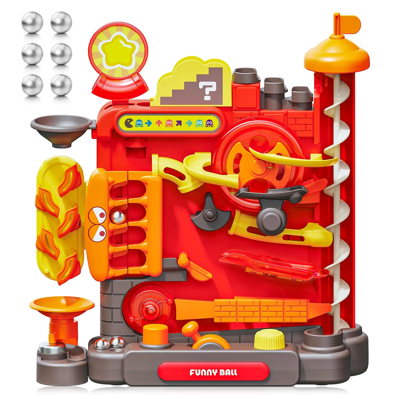 Interactive Marble Track Game Toy, Made of Plastic, Enhances Hand-Eye Coordination, Educational Desktop Toy, Suitable for Boys and Girls, Christmas and Birthday Party Gifts
Interactive Marble Track Game Toy, Made of Plastic, Enhances Hand-Eye Coordination, Educational Desktop Toy, Suitable for Boys and Girls, Christmas and Birthday Party Gifts
