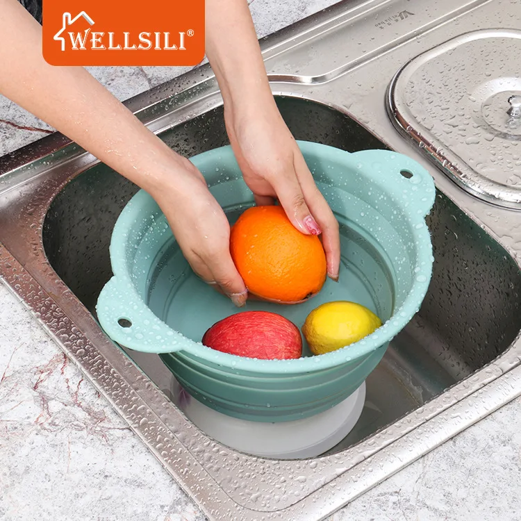 Silicone Folding Basin Portable Hanging Wash Basin Home Kitchen Vegetable Washing Travel Foldable Basin
Silicone Folding Basin Portable Hanging Wash Basin Home Kitchen Vegetable Washing Travel Foldable Basin