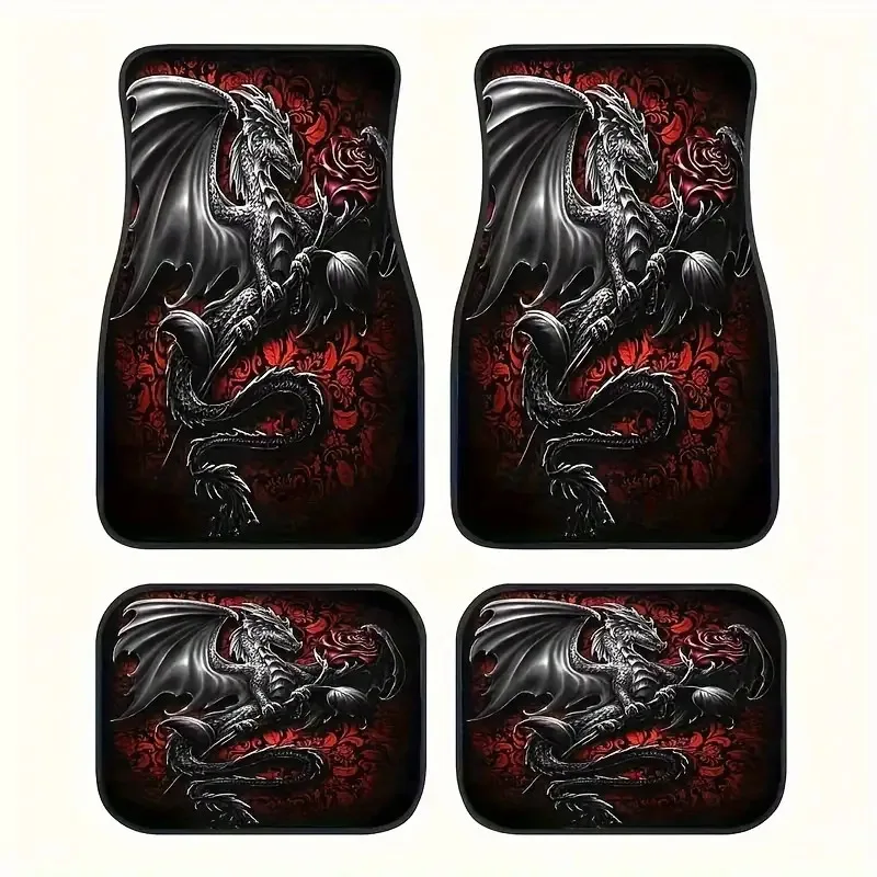 4 шт. автомобильные коврики Dragon Rose — декоративные автомобильные коврики, подходящие для седанов и внедорожников | Отличная идея подарка, универсальный передний и задний автомобиль
4 шт. автомобильные коврики Dragon Rose — декоративные автомобильные коврики, подходящие для седанов и внедорожников | Отличная идея подарка, универсальный передний и задний автомобиль