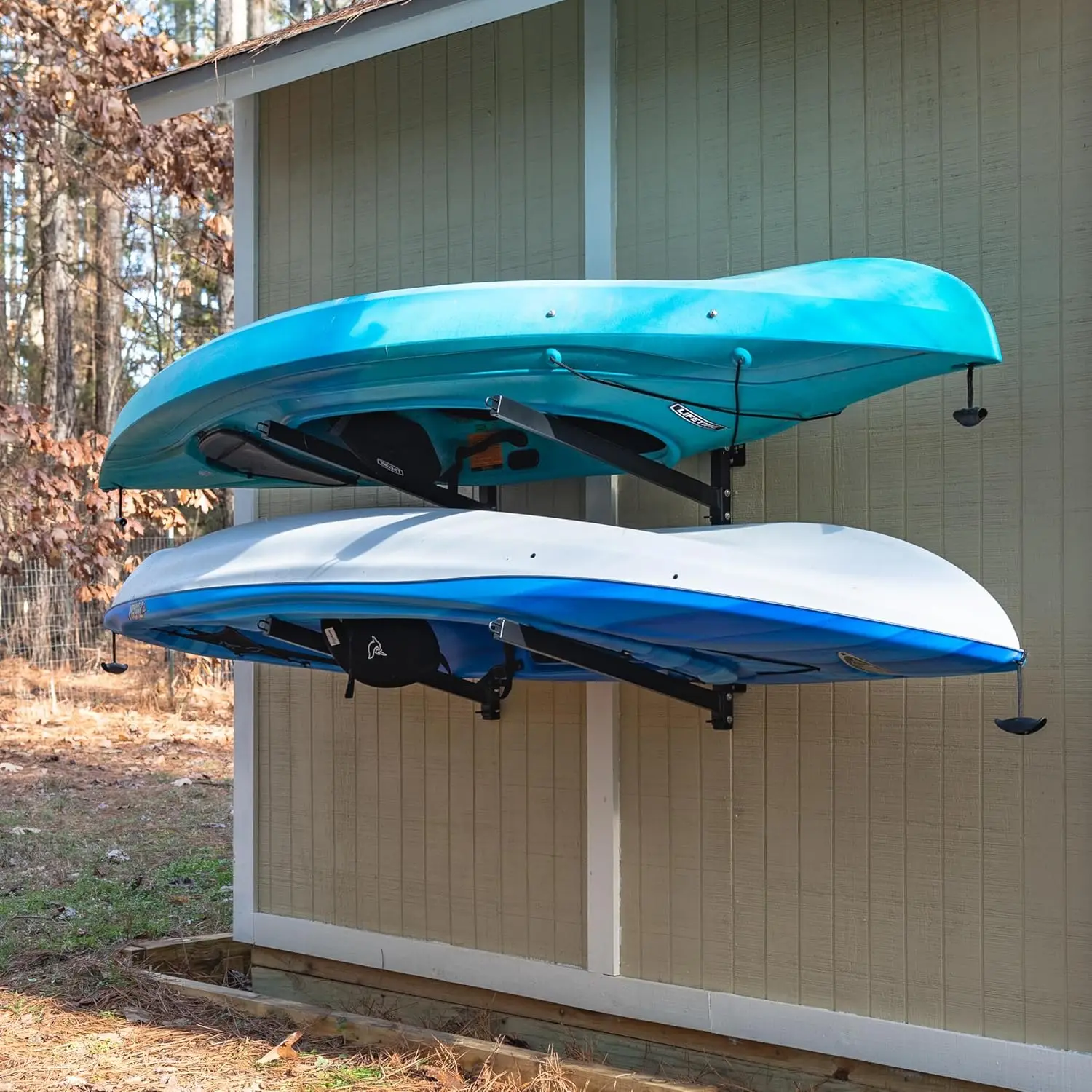 Heavy-Duty Kayak Wall Rack for 2 Boats - Adjustable Outdoor Storage, Holds 200 lbs
Heavy-Duty Kayak Wall Rack for 2 Boats - Adjustable Outdoor Storage, Holds 200 lbs