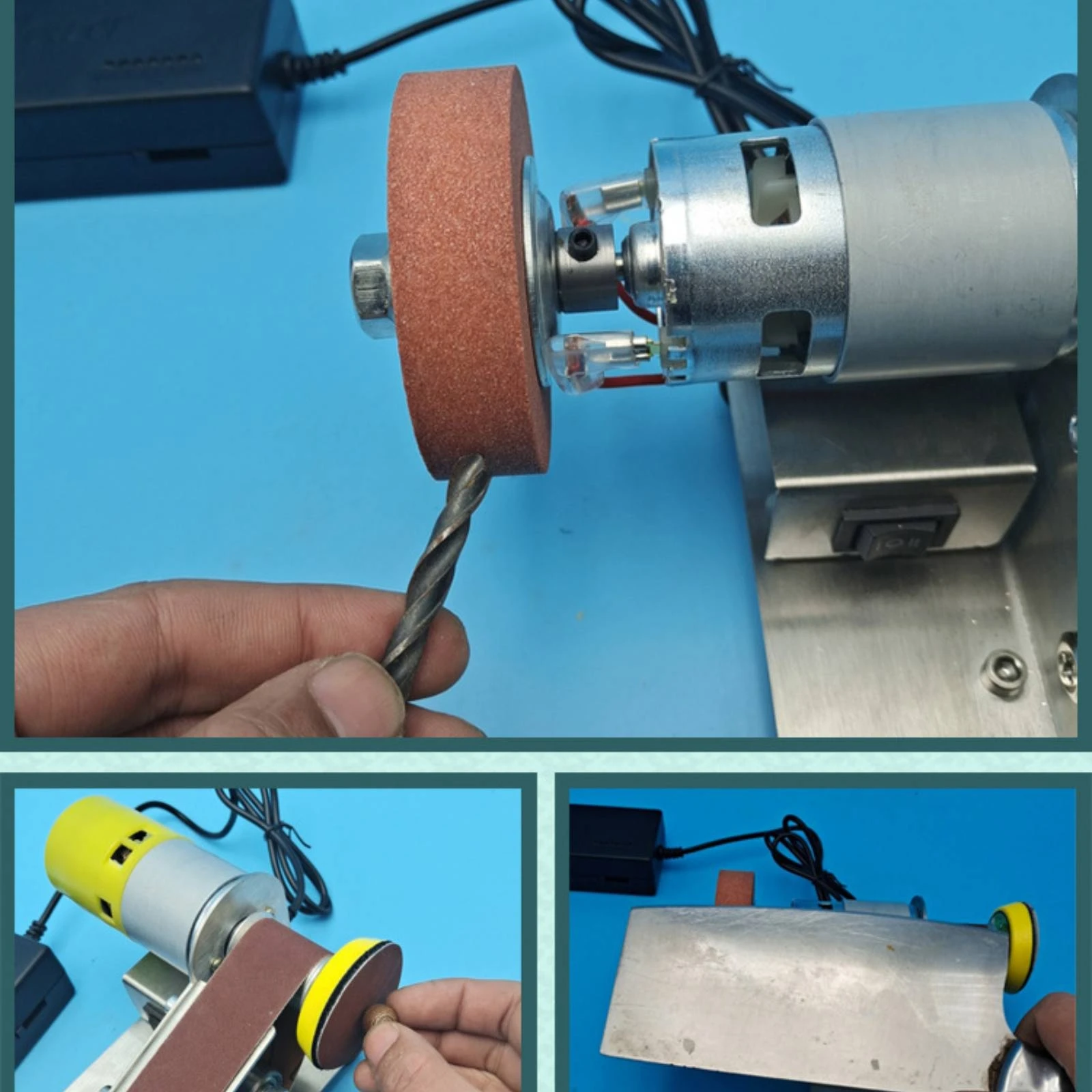 Mini Belt Grinder Two-Voltage Voltage Mini Belt Sander Blade Grinding Machine Compact Bench Grinder Kit Powerful Drive Unit
Mini Belt Grinder Two-Voltage Voltage Mini Belt Sander Blade Grinding Machine Compact Bench Grinder Kit Powerful Drive Unit