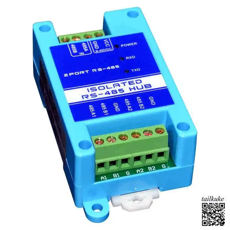 2-way RS485 Repeater JPX-6021 Photoelectric Isolator Serial Port Hub Signal Amplifier 1 Input 2 Output
2-way RS485 Repeater JPX-6021 Photoelectric Isolator Serial Port Hub Signal Amplifier 1 Input 2 Output