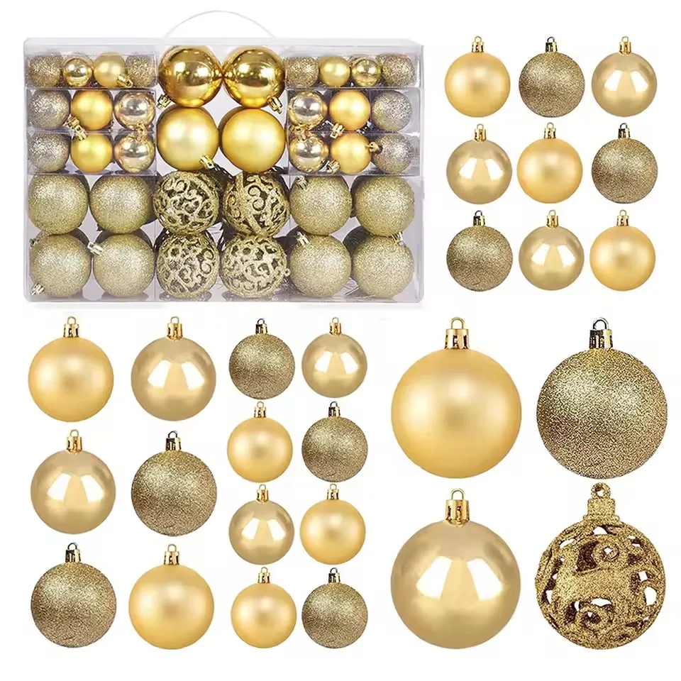 100Pcs Christmas Ball Ornaments Tree Decorative Shatterproof Decorations Hanging Xmas for Anniversary Wedding Party Holiday
100Pcs Christmas Ball Ornaments Tree Decorative Shatterproof Decorations Hanging Xmas for Anniversary Wedding Party Holiday