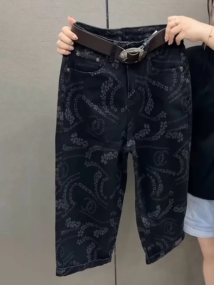High waisted printed wide leg jeans for women in early autumn 2025 new high waisted loose and slimming curved knife pants
High waisted printed wide leg jeans for women in early autumn 2025 new high waisted loose and slimming curved knife pants