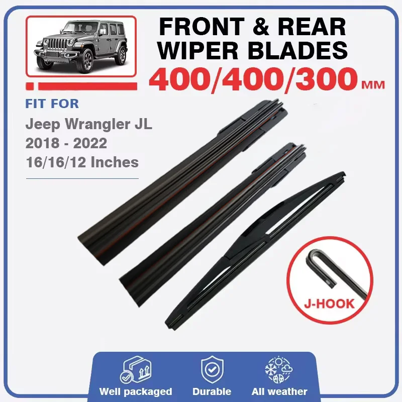 Front Rear Wiper Blades Set For Jeep Wrangler JL 2018 - 2022 Windshield Wiper Brush Windscreen Window 2019 2020 2021 Accessories
Front Rear Wiper Blades Set For Jeep Wrangler JL 2018 - 2022 Windshield Wiper Brush Windscreen Window 2019 2020 2021 Accessories