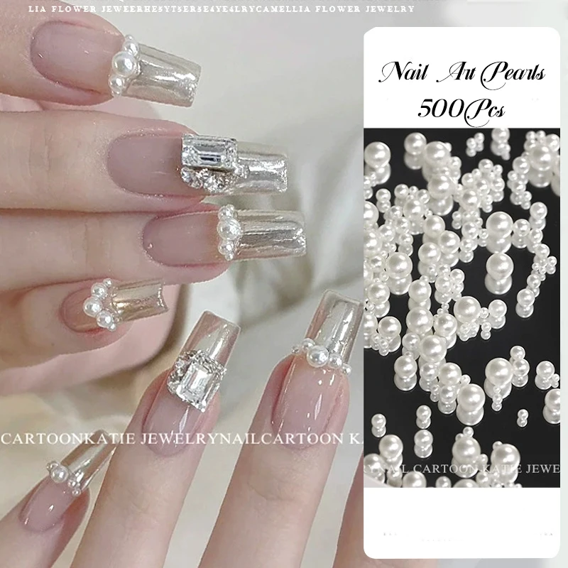 500/200pcs 3D Pearls Nail Art Decoration White Nail Beads Rhinestone Round Mixed Size Round Pearls Nail Charms For Manicure DIY
500/200pcs 3D Pearls Nail Art Decoration White Nail Beads Rhinestone Round Mixed Size Round Pearls Nail Charms For Manicure DIY
