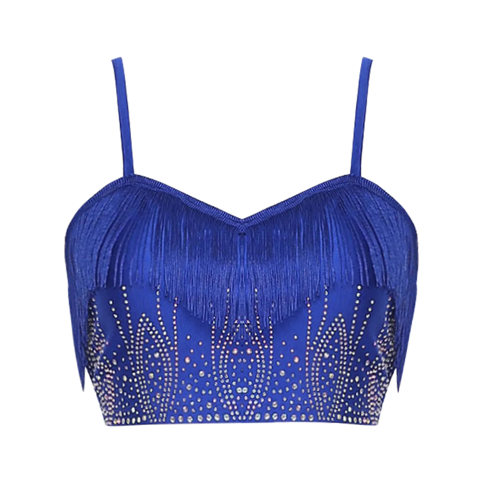 Women Latin Jazz Dance Crop Tops Dancewear Tassel Glittery Rhinestone Camisole for Belly Salsa Modern Dance Performance Costumes
Women Latin Jazz Dance Crop Tops Dancewear Tassel Glittery Rhinestone Camisole for Belly Salsa Modern Dance Performance Costumes
