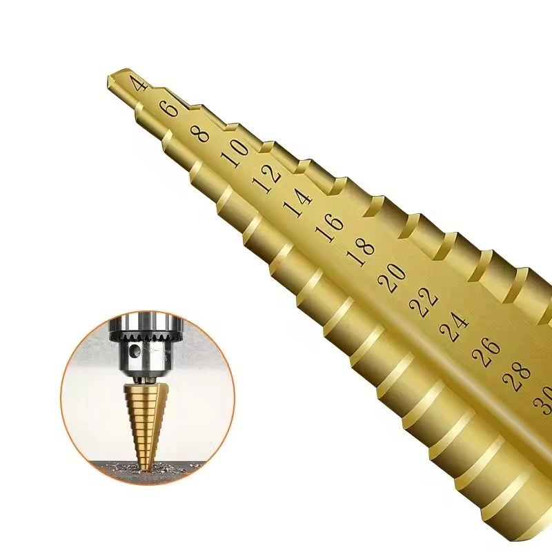 3PCS Titanium Plated Step Drill Bit Set Hex Shank Straight Groove Pagoda Home Improvement Drilling Tool Accessories
3PCS Titanium Plated Step Drill Bit Set Hex Shank Straight Groove Pagoda Home Improvement Drilling Tool Accessories