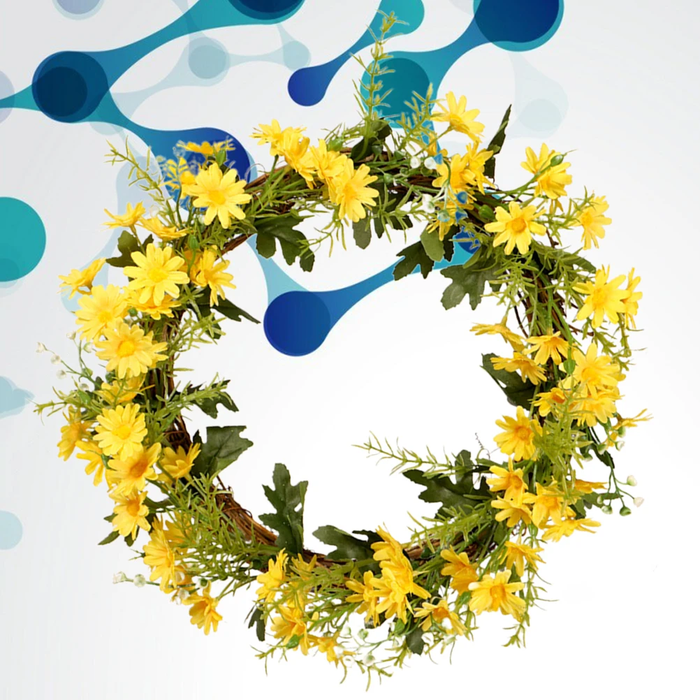 Yellow Chrysanthemum Wreath 35cm Cloth Material Simulation Daisy Hanging Garland Wall Door Decoration Safe Festive
Yellow Chrysanthemum Wreath 35cm Cloth Material Simulation Daisy Hanging Garland Wall Door Decoration Safe Festive