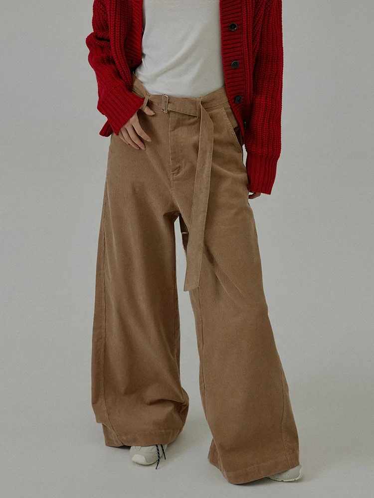 Khaki Lazy Style Women's Casual Pants Adjustable Waist Belt Autumn Winter New Arrival Paris Street Fashion Straight Leg Pants
Khaki Lazy Style Women's Casual Pants Adjustable Waist Belt Autumn Winter New Arrival Paris Street Fashion Straight Leg Pants