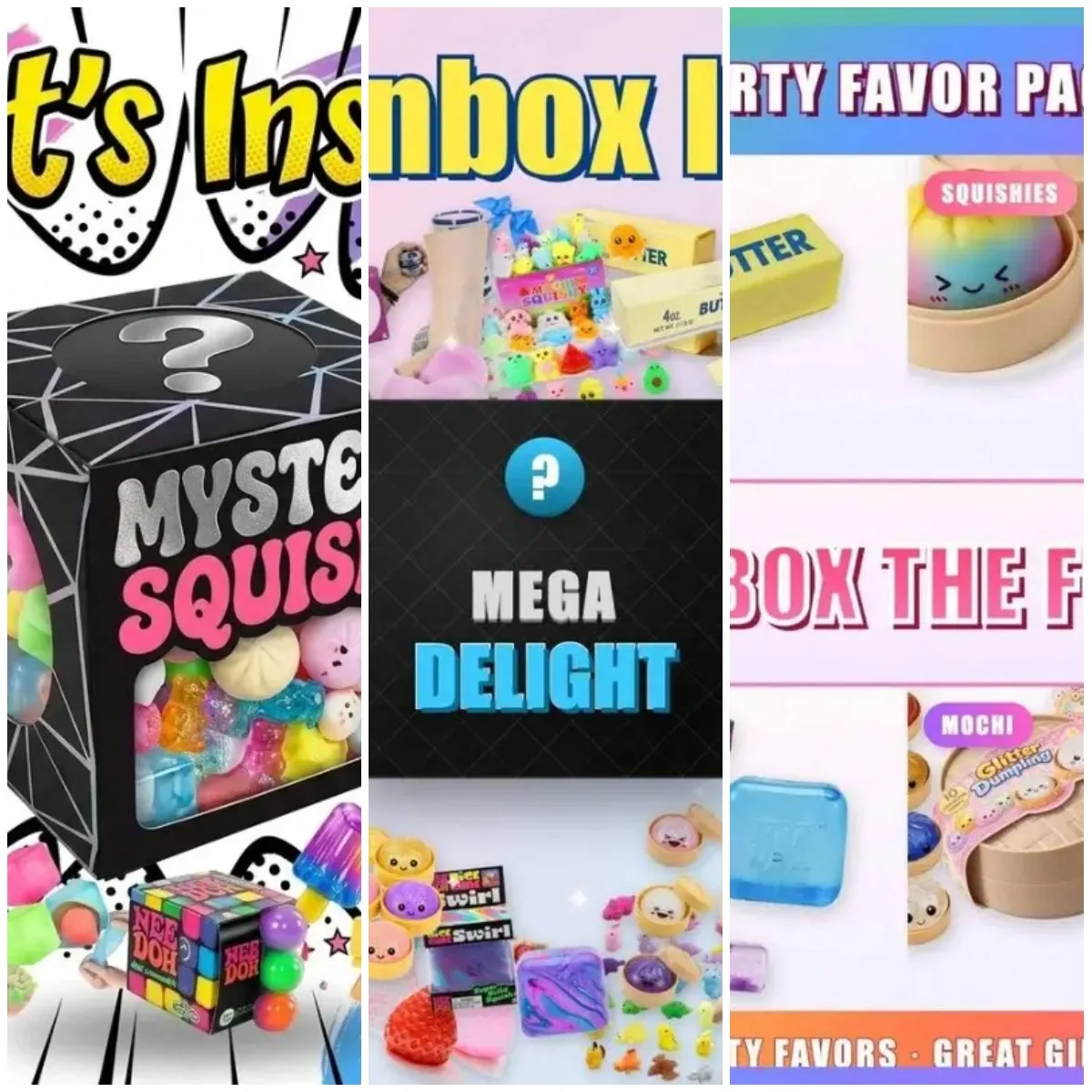 Funny Mix Squishy Blind Box, Random Surprise Squeeze Toys, 1 Pcs Guaranteed Cute Fidget Toy for Stress Relief
Funny Mix Squishy Blind Box, Random Surprise Squeeze Toys, 1 Pcs Guaranteed Cute Fidget Toy for Stress Relief