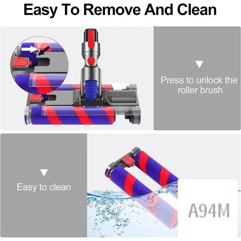 9M-1 PCS Vacuum Head Parts Accessories For Dyson V7 V8 V10 V11 V15 Series Motor Head, Soft Roller Cleaner Head, Double Roller Br
9M-1 PCS Vacuum Head Parts Accessories For Dyson V7 V8 V10 V11 V15 Series Motor Head, Soft Roller Cleaner Head, Double Roller Br