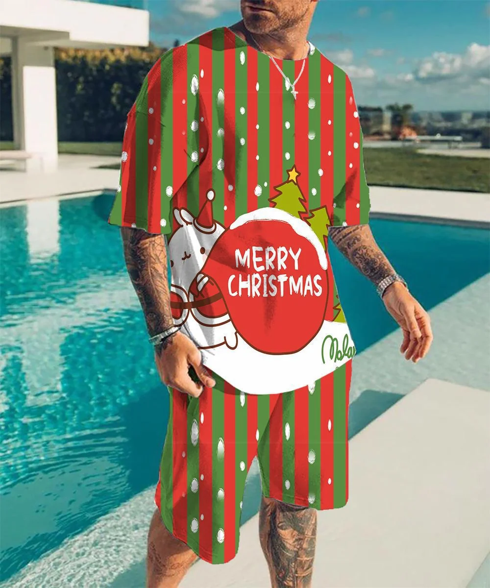 New 3D Printed T-shirt and Shorts Christmas Pattern Summer Men's Casual Sports Suit Tracksuit Men Plus Size S-7XL
New 3D Printed T-shirt and Shorts Christmas Pattern Summer Men's Casual Sports Suit Tracksuit Men Plus Size S-7XL