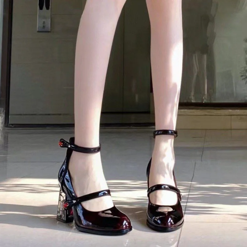 Mary Jane Shoes Women Pumps Retro Elegant Lady Single Shoes Rose Crystal Heel High Shoes Fashion Rhinestone Pumps Ladies Shoes
Mary Jane Shoes Women Pumps Retro Elegant Lady Single Shoes Rose Crystal Heel High Shoes Fashion Rhinestone Pumps Ladies Shoes