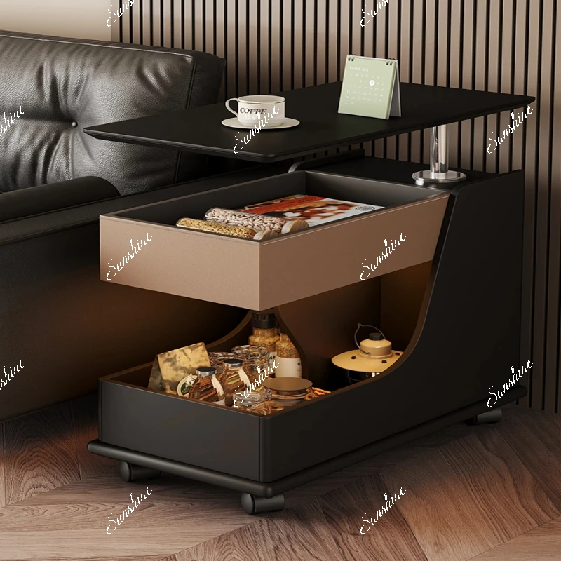 Italian minimalist liftable mobile sofa side cabinet living room small coffee table
Italian minimalist liftable mobile sofa side cabinet living room small coffee table