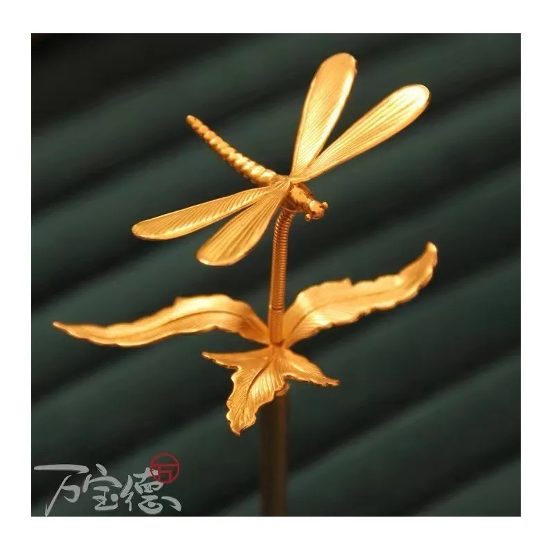 The Live Stream Is Engraved and Shaken, The Little Dragonfly Hanfu Hairpin Is Pure Copper and Gold-plated, and The Hairpin Is Tr
The Live Stream Is Engraved and Shaken, The Little Dragonfly Hanfu Hairpin Is Pure Copper and Gold-plated, and The Hairpin Is Tr