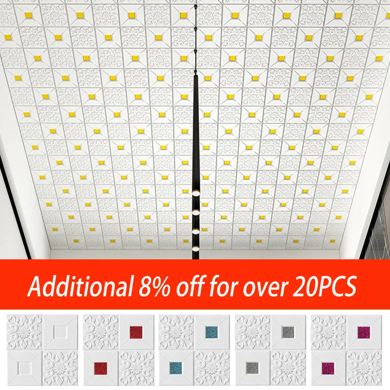 3D Ceiling Pannel Wall Stickers Self Adhesive Foam Home Decor DIY PVC Waterproof Wallpaper Living Room Kids Bedroom TV Backdrop
3D Ceiling Pannel Wall Stickers Self Adhesive Foam Home Decor DIY PVC Waterproof Wallpaper Living Room Kids Bedroom TV Backdrop