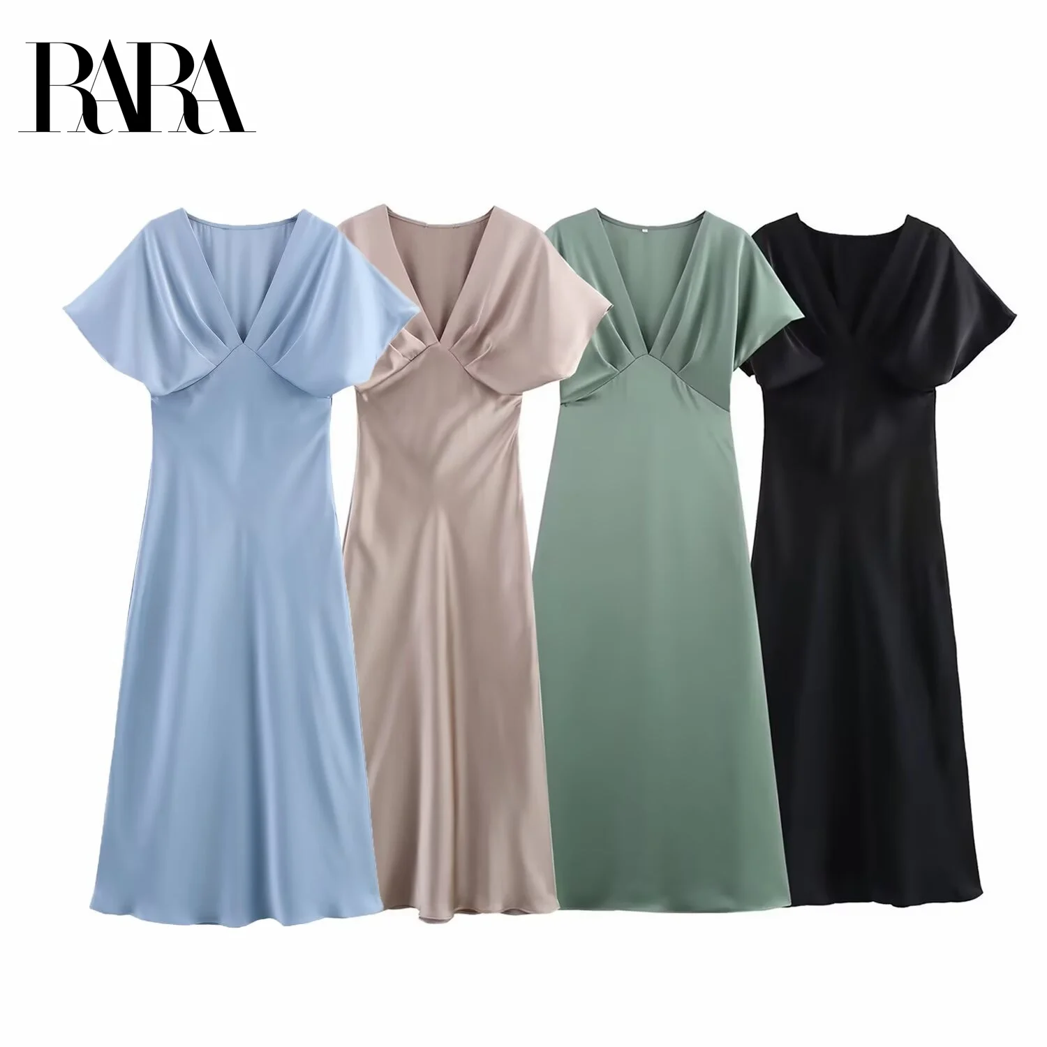 RARA 2025 Women's Short Sleeve V Neck Maxi Dress with Flared Fabric Design Comfortable for Daily and Semi casual Occasions
RARA 2025 Women's Short Sleeve V Neck Maxi Dress with Flared Fabric Design Comfortable for Daily and Semi casual Occasions