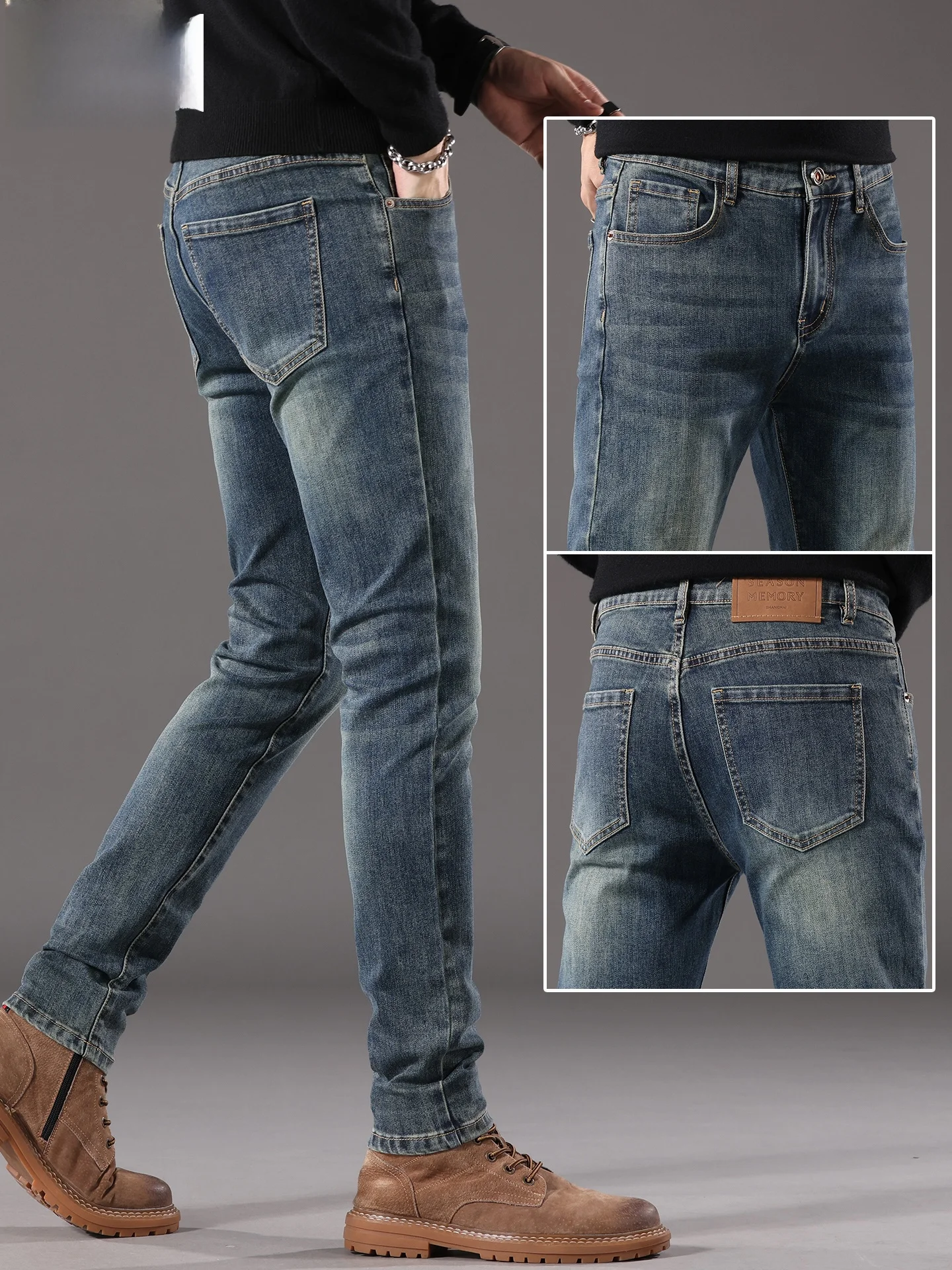 High-End Retro Nine-Tenths Jeans Men's Slim Fit Elastic Trendy Brand Spring 2026 New Casual Long Pants Comfortable Wear Resis...
High-End Retro Nine-Tenths Jeans Men's Slim Fit Elastic Trendy Brand Spring 2026 New Casual Long Pants Comfortable Wear Resis...