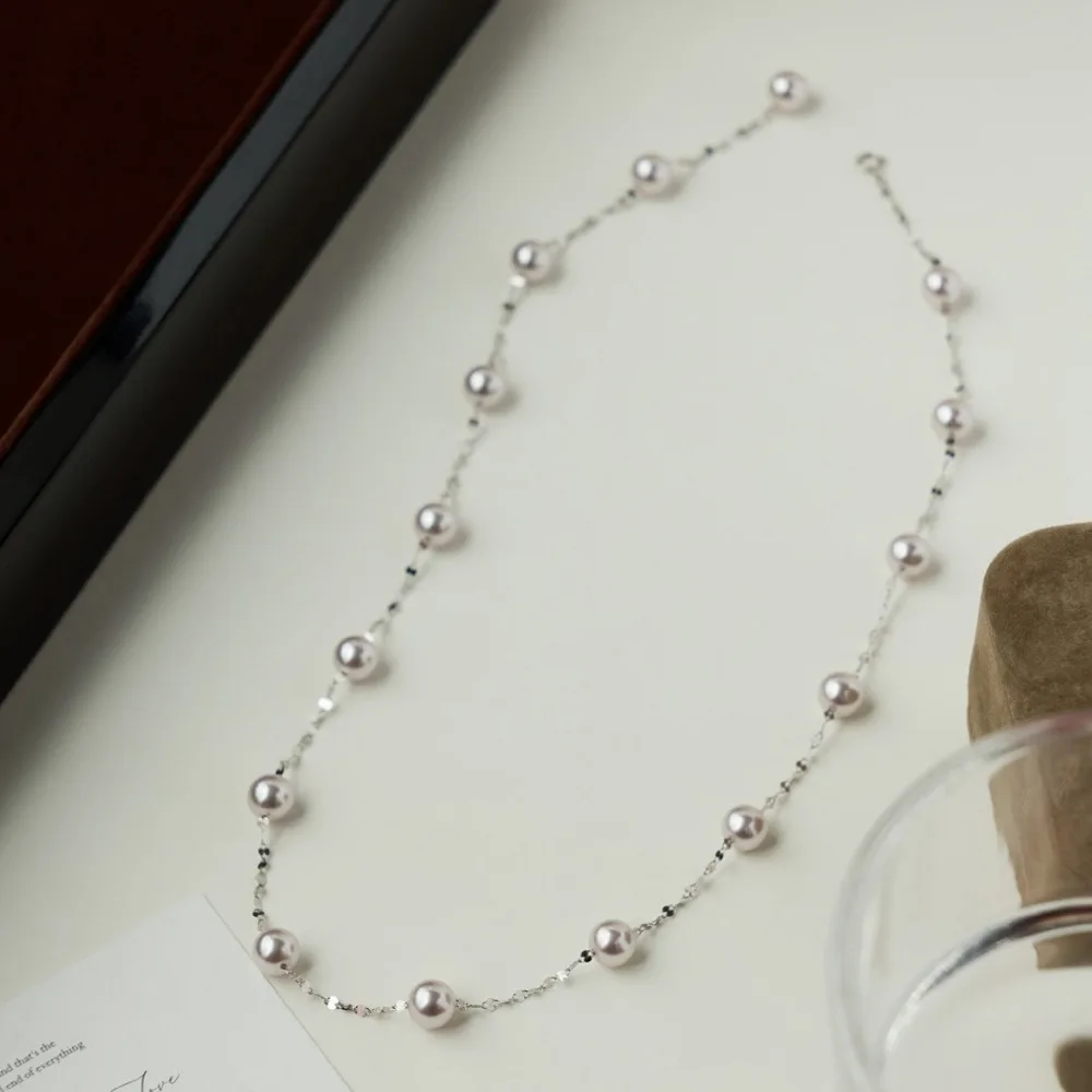 Серебряное ожерелье BR Starry Pearl 925 пробы для женщин, универсальная цепочка для свитера на зиму, высококачественное модное ювелирное украшение в подарок
Серебряное ожерелье BR Starry Pearl 925 пробы для женщин, универсальная цепочка для свитера на зиму, высококачественное модное ювелирное украшение в подарок