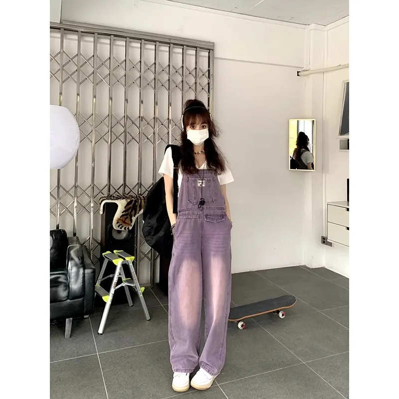 Purple Denim Overalls Women's Summer Loose Wide Leg One-Piece Vintage Design High Waist Long Pants Spring 2025 New Style
Purple Denim Overalls Women's Summer Loose Wide Leg One-Piece Vintage Design High Waist Long Pants Spring 2025 New Style