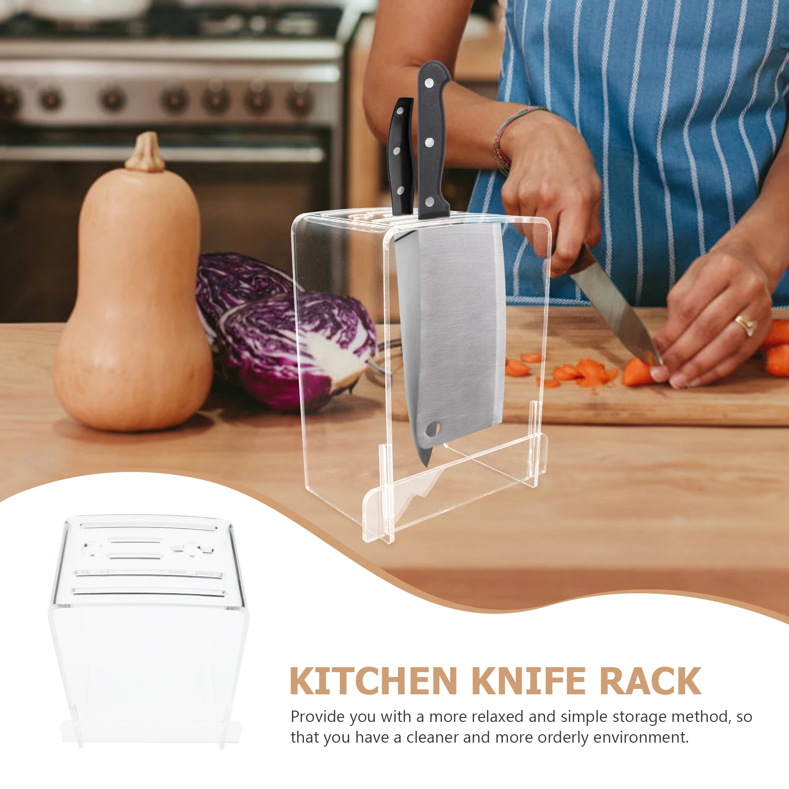 Acrylic Kitchen Knife Holder Transparent Kitchen Household Multifunctional Kitchen Knife Holder Storage Rack Tools Accessories
Acrylic Kitchen Knife Holder Transparent Kitchen Household Multifunctional Kitchen Knife Holder Storage Rack Tools Accessories